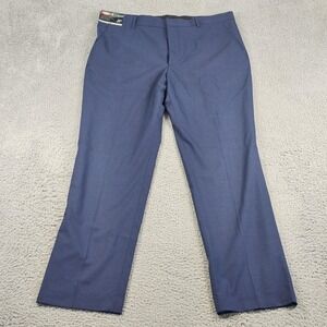 J Ferrar Dress Pants Mens 36x32 Blue Slim Fit Stretch Flat Front Office